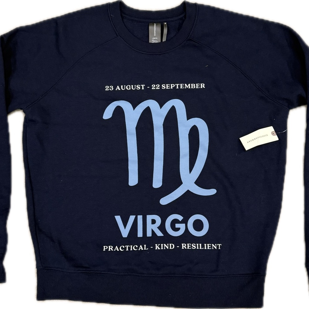 Anthropologie Navy Virgo Sweatshirt